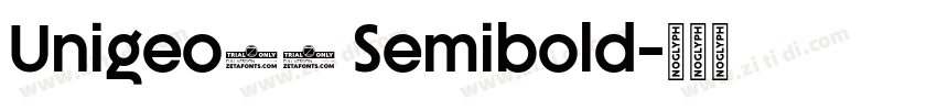 Unigeo64 Semibold字体转换